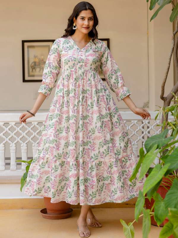 Floral printed maxi dresses online outlet