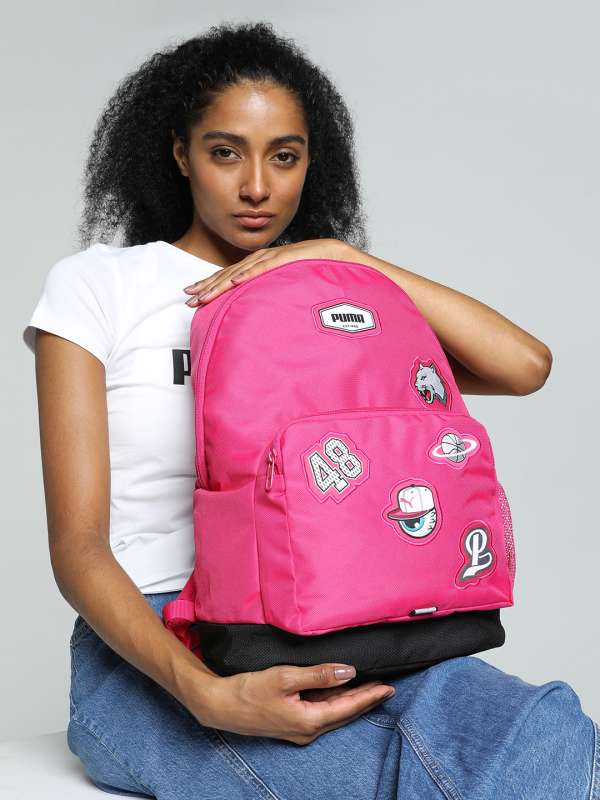 Neon pink backpack cheap