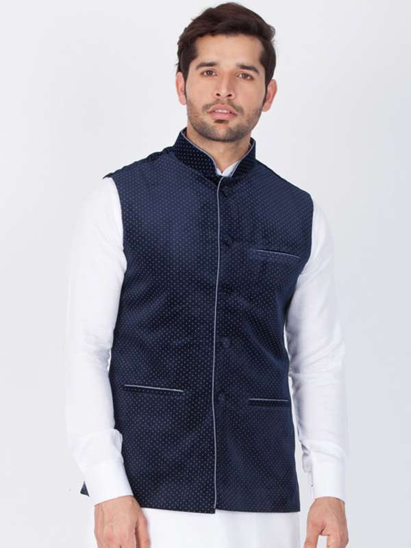Navy Blue Nehru Jackets Buy Navy Blue Nehru Jackets online in India