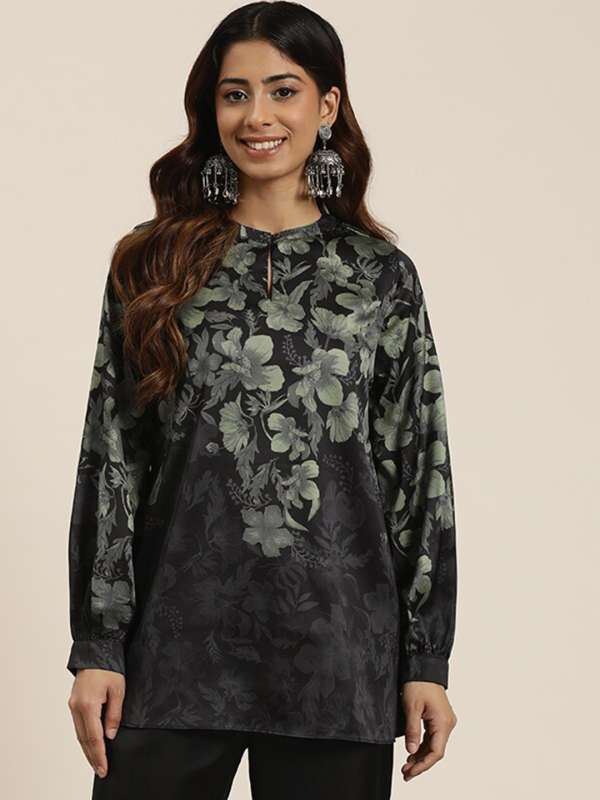 Satin silk kurtis online deals