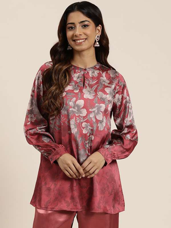Satin Silk Kurtis Kajal Buy Satin Silk Kurtis Kajal online in India