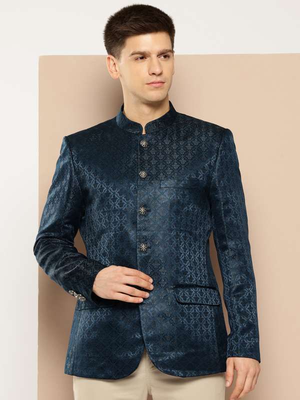 Mandarin Collar Blazers Buy Mandarin Collar Blazers online in India