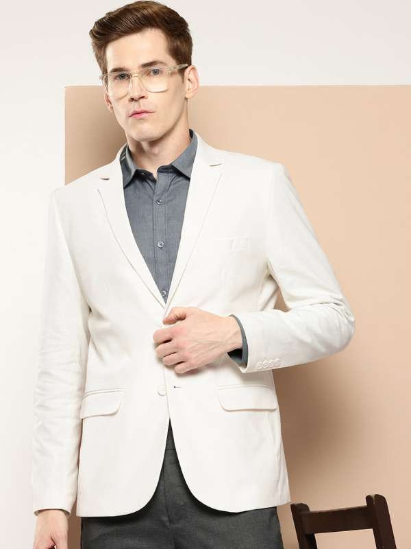 Men White Blazer Buy Men White Blazer online in India