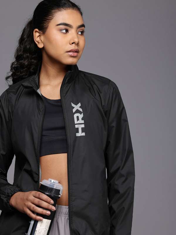 Hrx By Hrithik Roshan Black Printed Sporty Jacket Buy Hrx By Hrithik Roshan Black Printed Sporty Jacket online in India