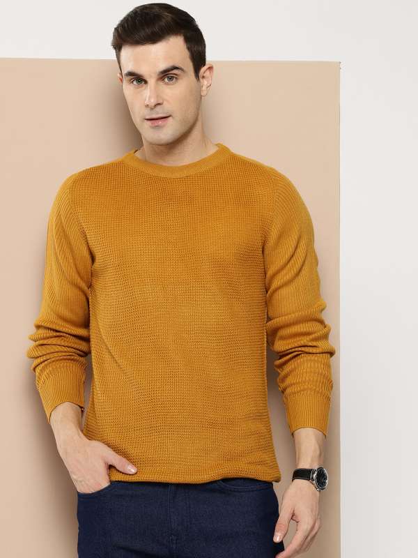 Mustard color mens sweater clearance