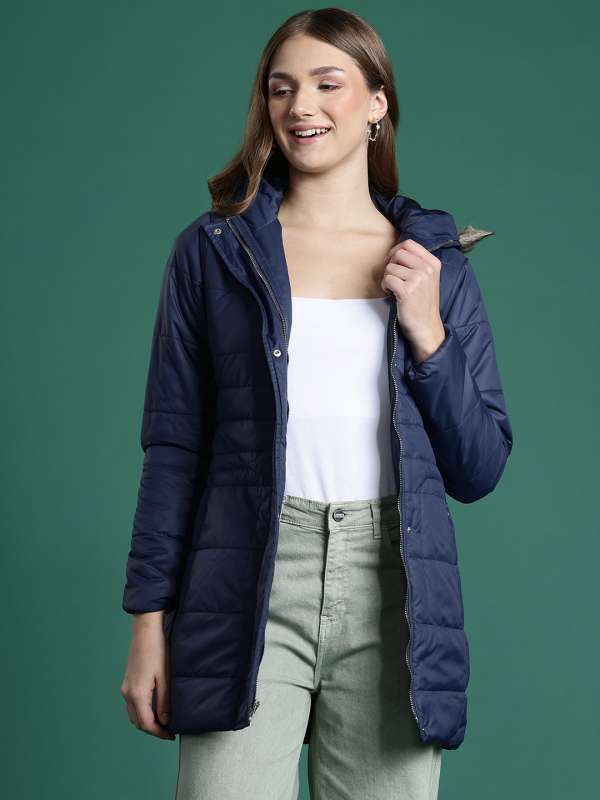 Gold Navy Blue Women Winter Jackets Dressberry S.oliver Miss Bennett Aks Vedic Bossini Neva Wrangler Jockey Kook N Keech Garfield And People Calgari Buy Gold Navy Blue Women Winter Jackets Dressberry
