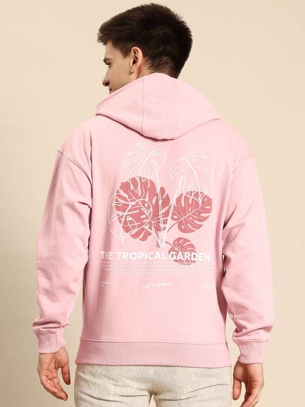 Off white pink hoodie mens top