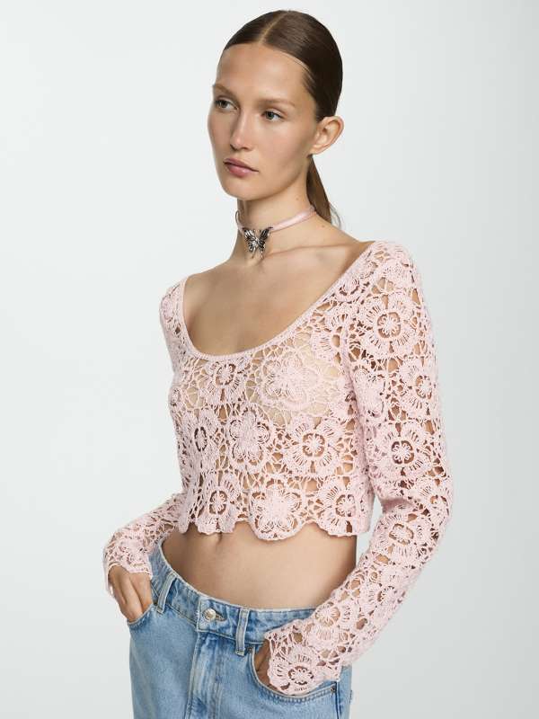 Mango Pink Sweater Buy Mango Pink Sweater online in India