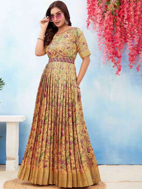 Indian silk dresses online clearance