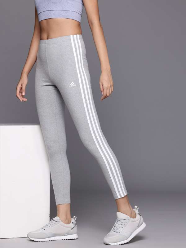 Adidas Charcoal Grey Striped Tights Buy Adidas Charcoal Grey Striped Tights online in India