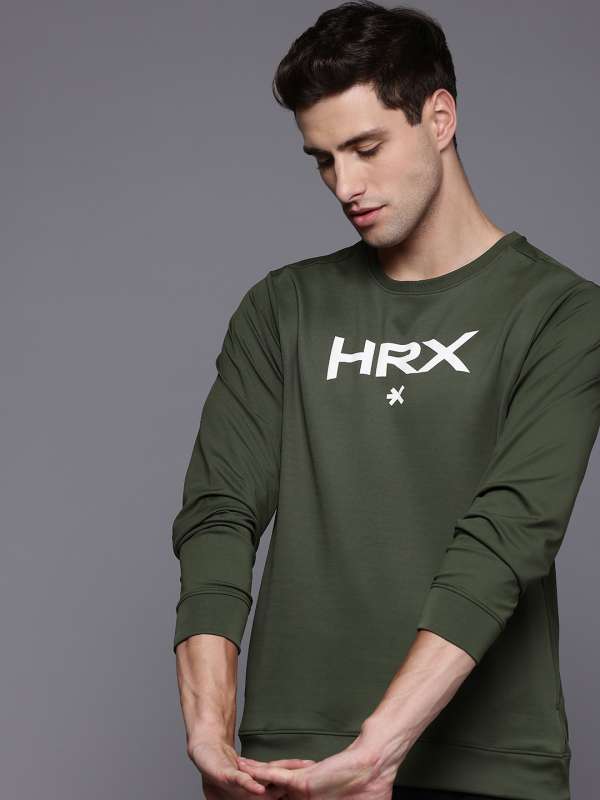 Hrx By Hrithik Roshan Green Solid Sweatshirt Buy Hrx By Hrithik Roshan Green Solid Sweatshirt online in India