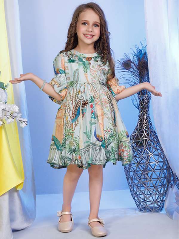 Off White Green Kids Party Dresses Peppermint Buy Off White Green Kids Party Dresses Peppermint online in India