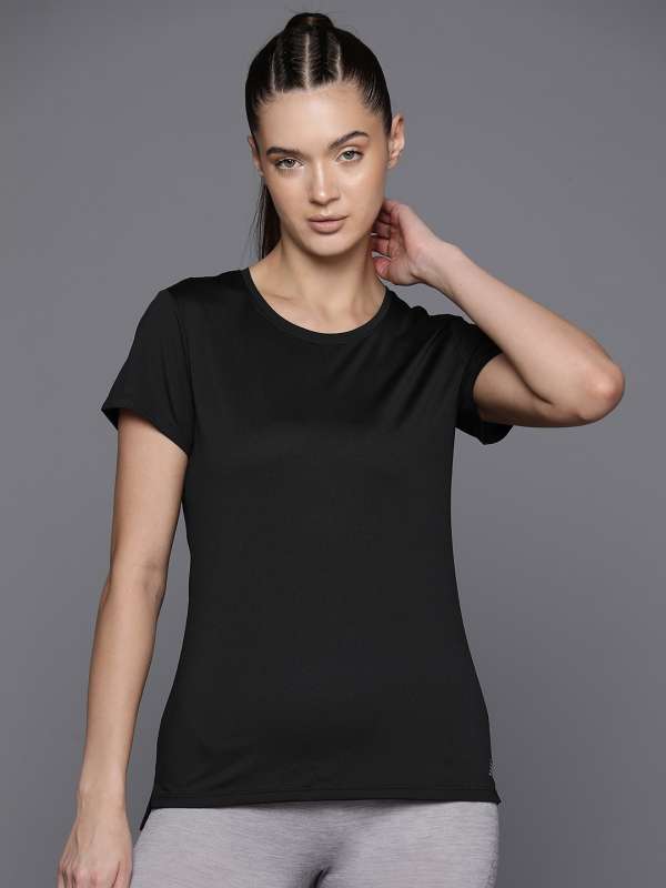 Myntra black t shirt cheap