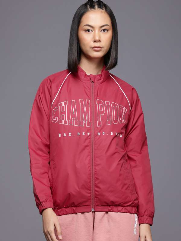 Hrx red jacket cheap