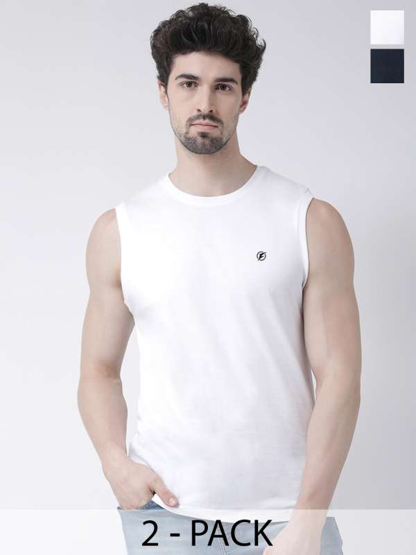 Sleeveless t shirt mens india outlet