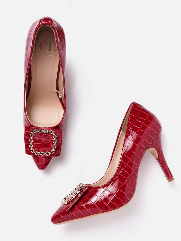Red croc heels shop