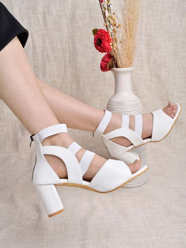 White high top sandals hot sale