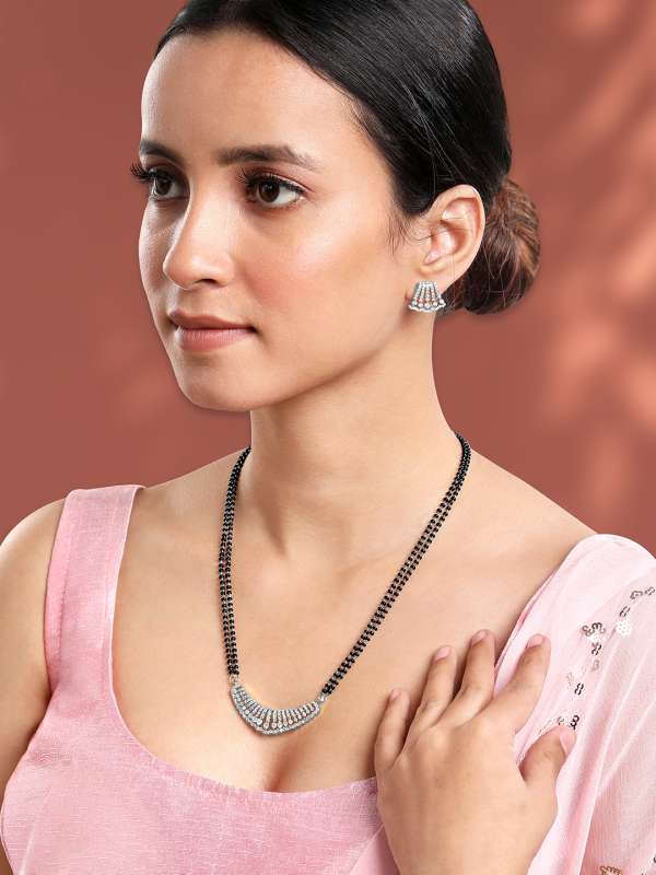 Buy silver mangalsutra online on sale