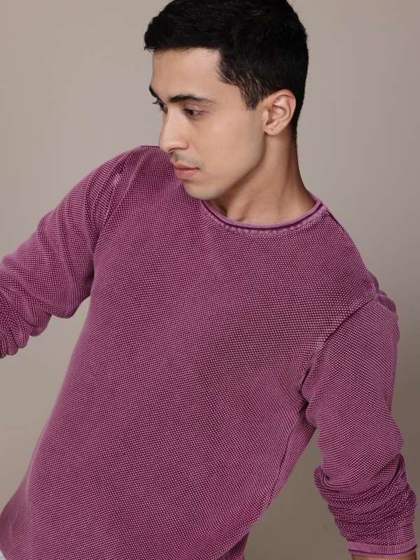 Men Purple Sweaters Buy Men Purple Sweaters online in India