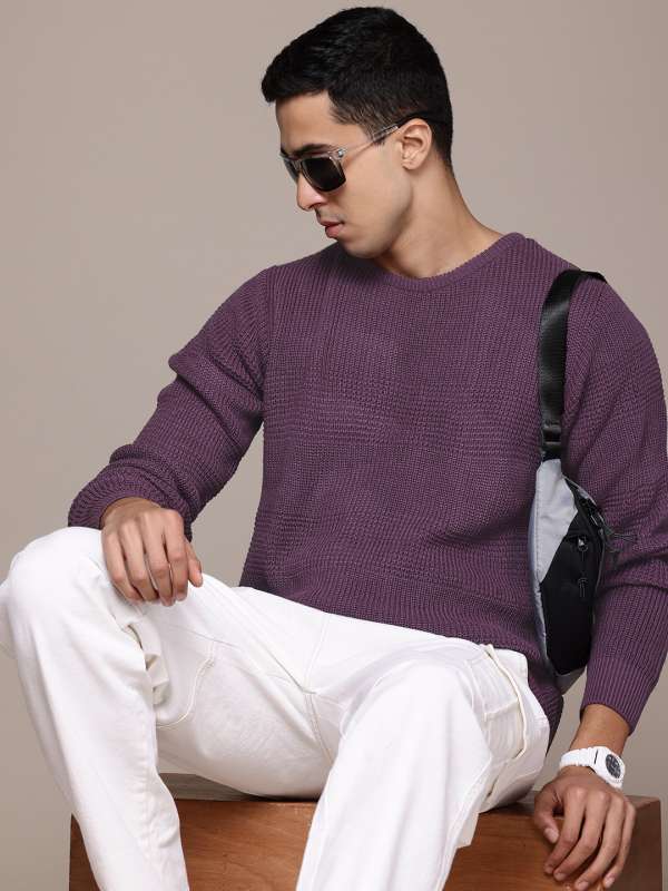 Lilac sweater mens top