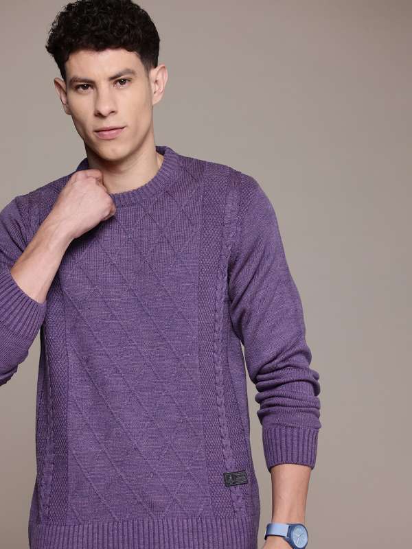 Men Purple Sweaters Buy Men Purple Sweaters online in India