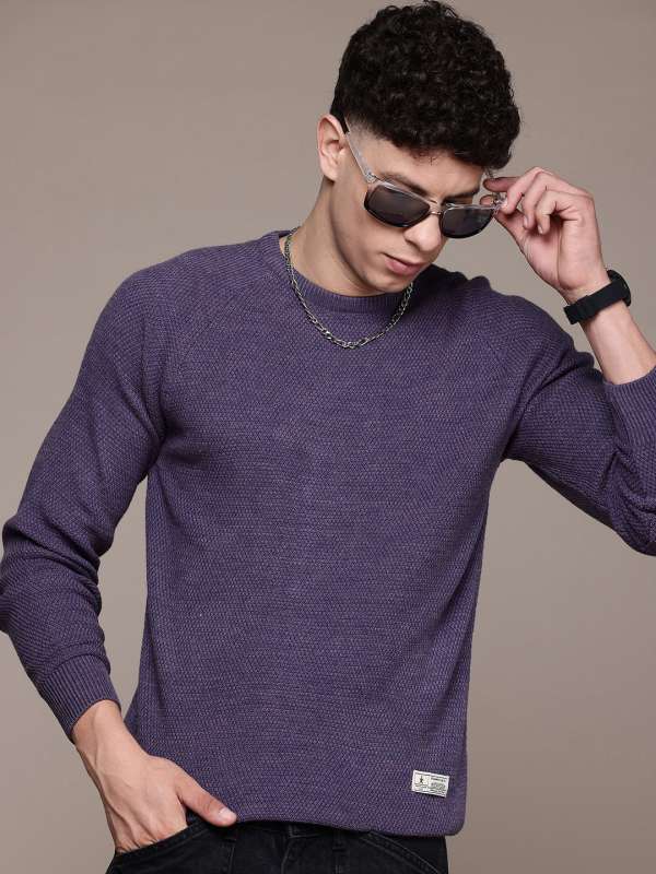 Men Purple Sweaters Buy Men Purple Sweaters online in India