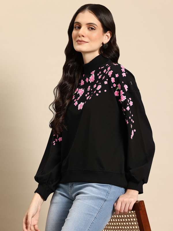 Ladies floral sweatshirts top