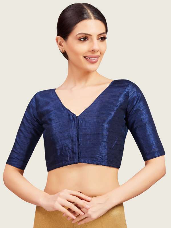 Buy Navy Blue Saree Blouse Online on Myntra