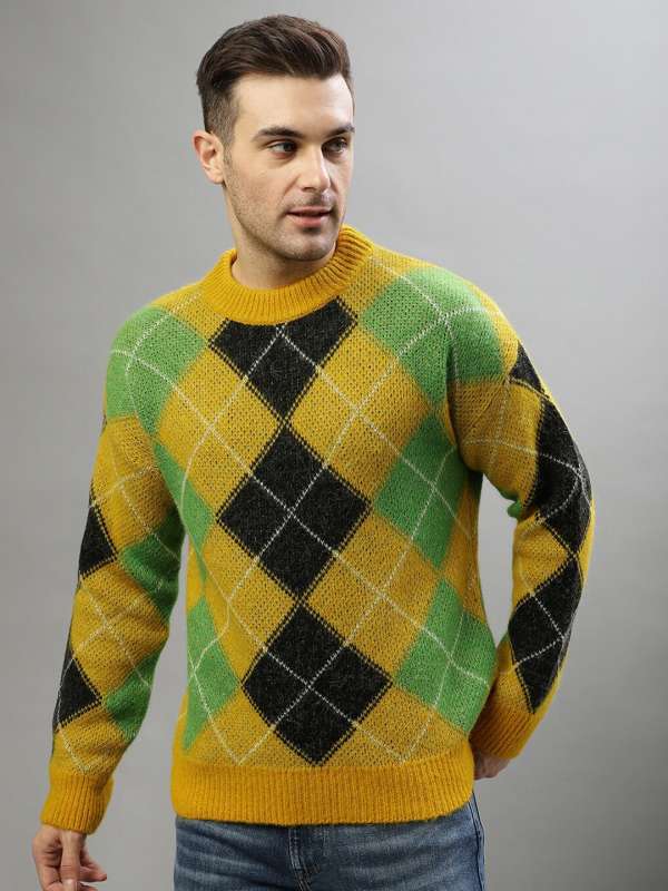 Men Yellow Sweaters Buy Men Yellow Sweaters online in India