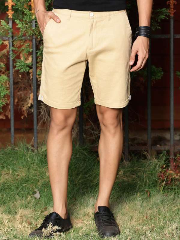 Men Khaki Shorts Buy Men Khaki Shorts online in India
