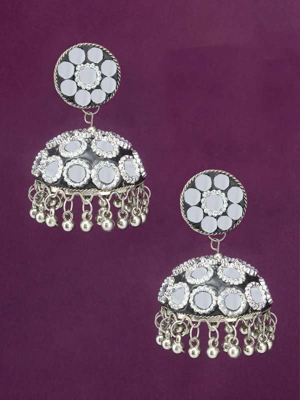 Black Metal Jhumkas Buy Black Metal Jhumkas online in India
