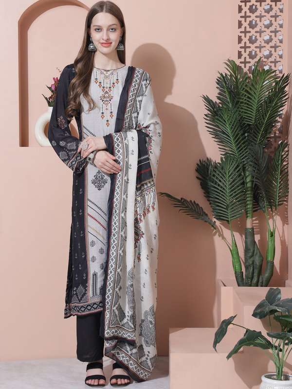 Embroidery dress material online shopping outlet