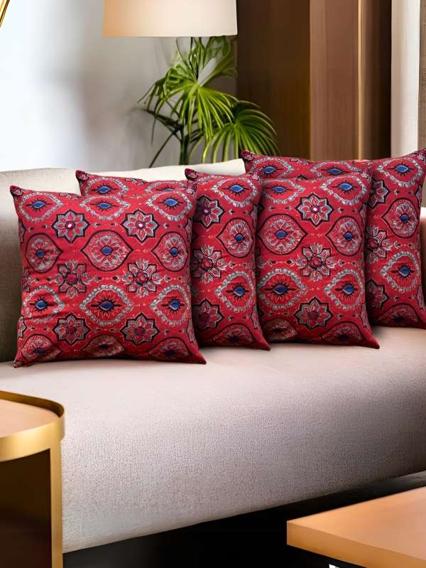 Red cushion covers online store