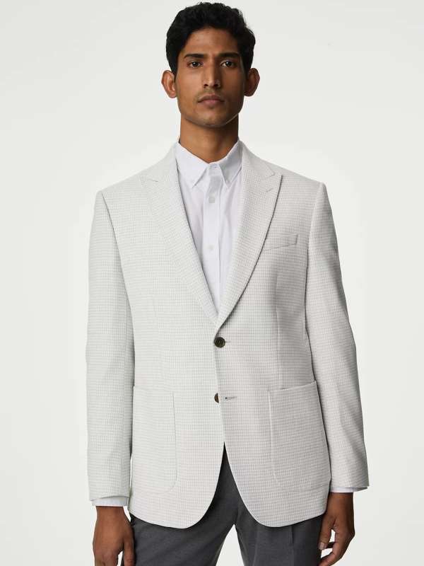 Marks and spencer white blazer discount