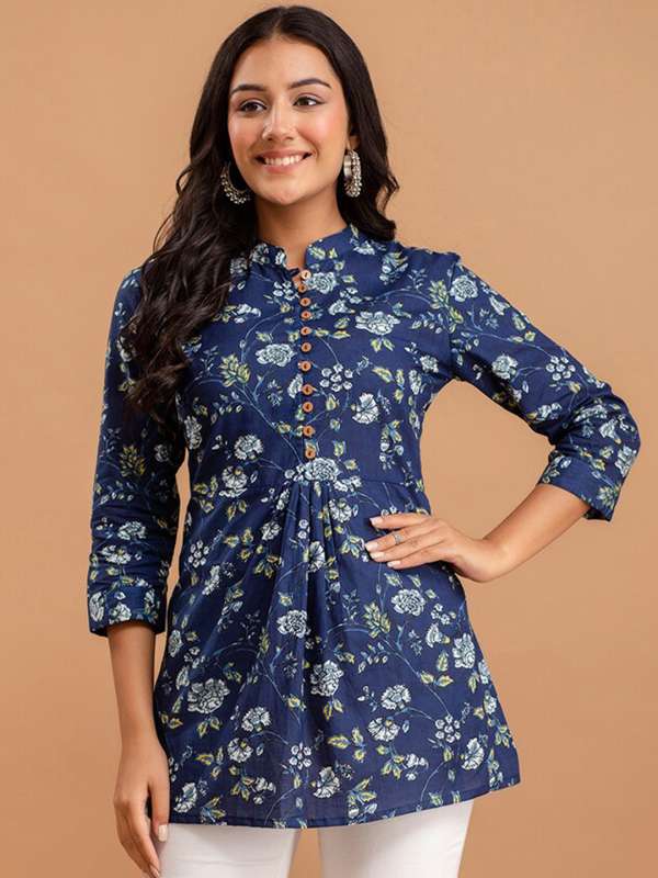 Mandarin Collar Kurtis Buy Mandarin Collar Kurtis online in India