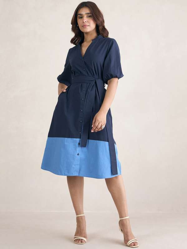 Femella Navy Blue Dresses Buy Femella Navy Blue Dresses online in India