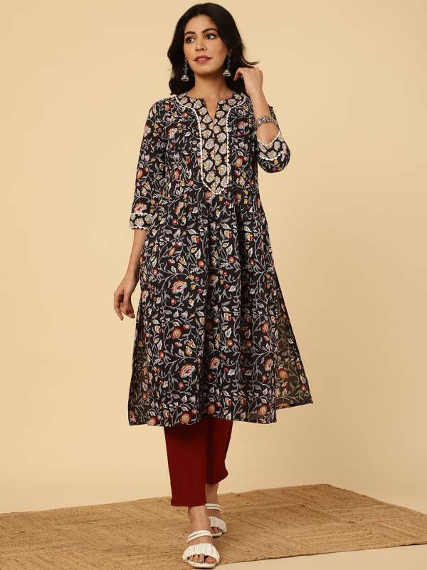 Buy Jaipur Kurtis Black Kurtas Myntra