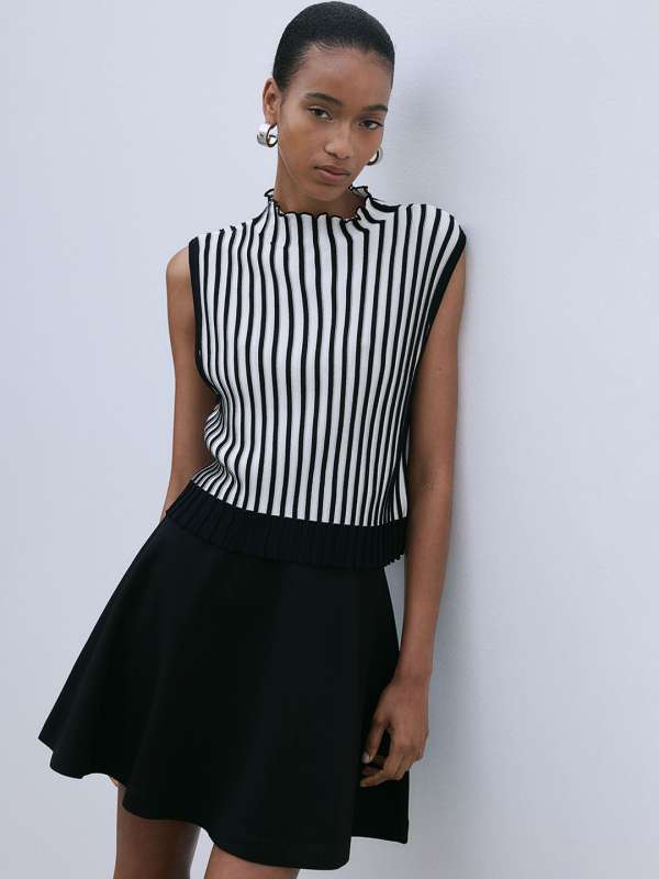 H M Skirt Buy H M Pencil Midi Pleated Skirts Online in India