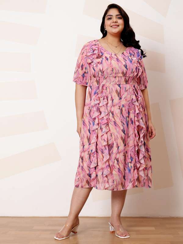 Shop for Affordable Plus Size Dresses Online only on Myntra