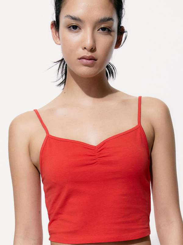 Red Women Tops Strappy Buy Red Women Tops Strappy online in India