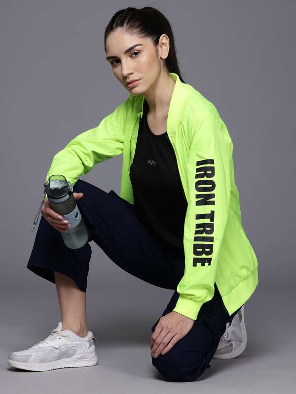Fluorescent ladies running jacket best sale