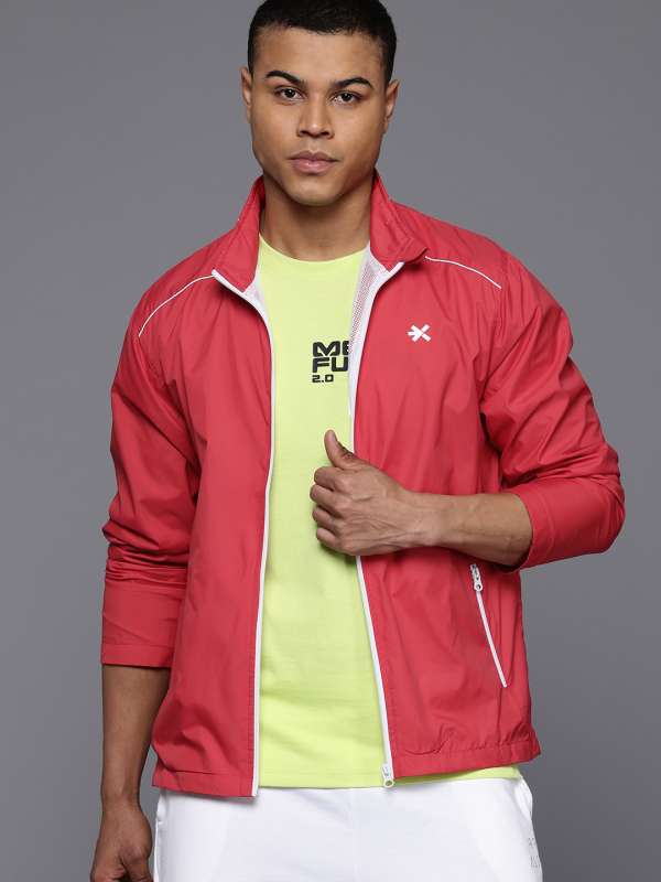 Hrx red jacket sale