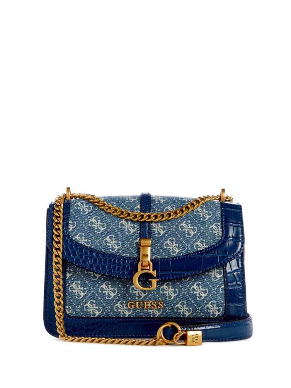 Blue guess handbag outlet