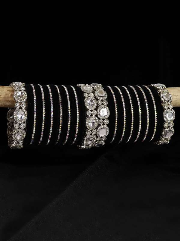 Black matte bangles discount