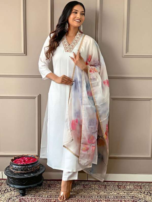 White suit neck design new arrivals
