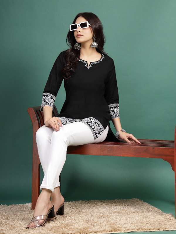 Black Tight Kurti Leggings Buy Black Tight Kurti Leggings online in India
