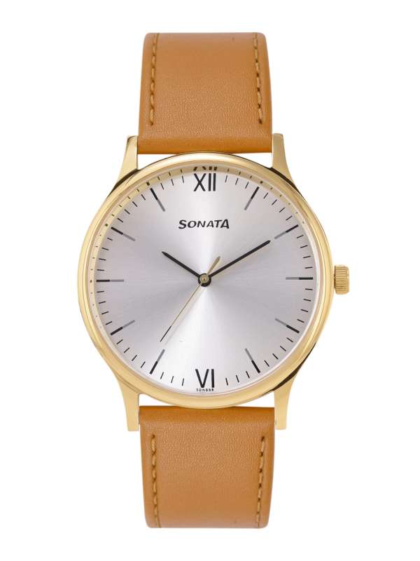 Sonata leather watch price deals