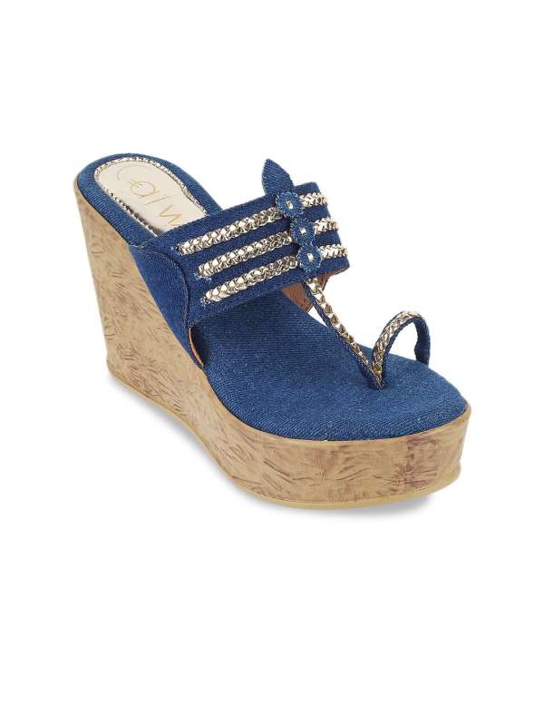 Catwalk Blue Wedges Buy Catwalk Blue Wedges online in India
