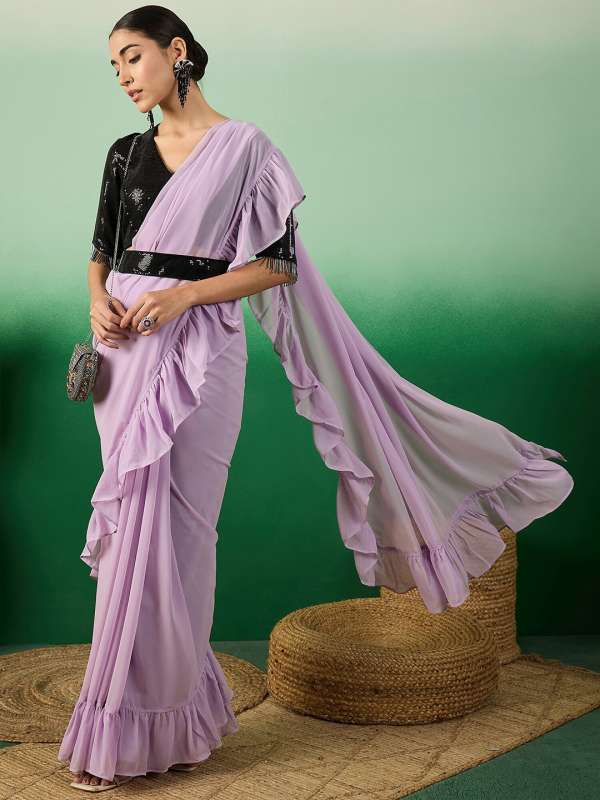 Ruffle Saree Buy Ruffle Saree online in India