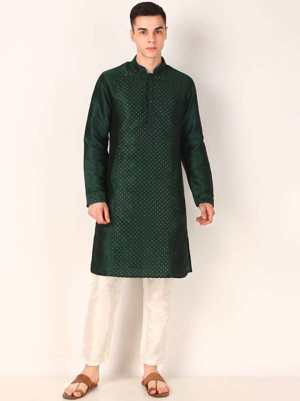 Khadi silk kurta pajama set clearance